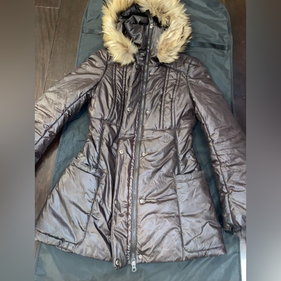 Brown Mackage Fur Jacket - Picture 10 of 12